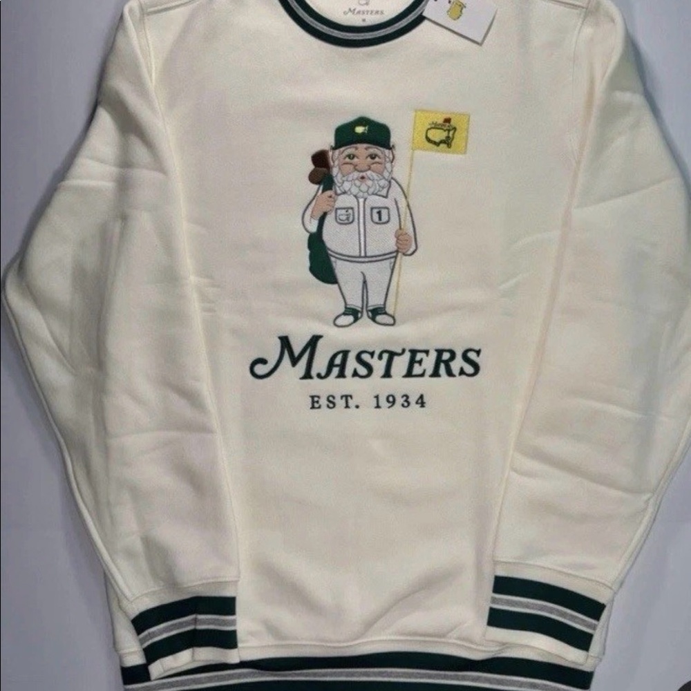 Masters Gnome Embroidered Crew Neck Sweatshirt Golf